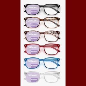 6 Pairs of Bifocal Glasses 1.0